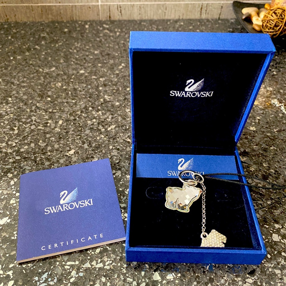 Swarovski Necklace with puppy shaped pendants